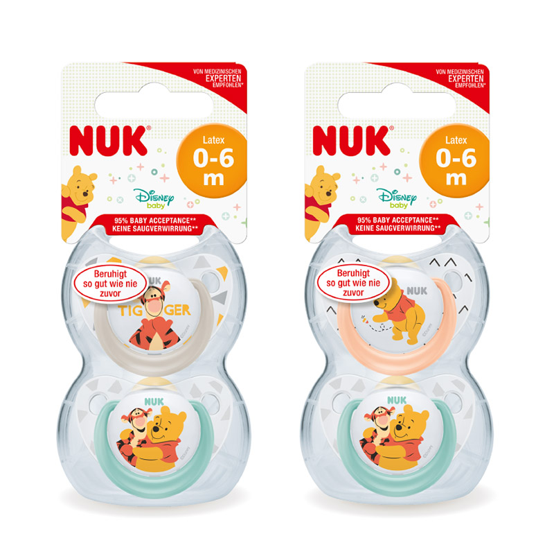 Bộ 2 ti giả NUK Cao su Disney Plus 0-6m