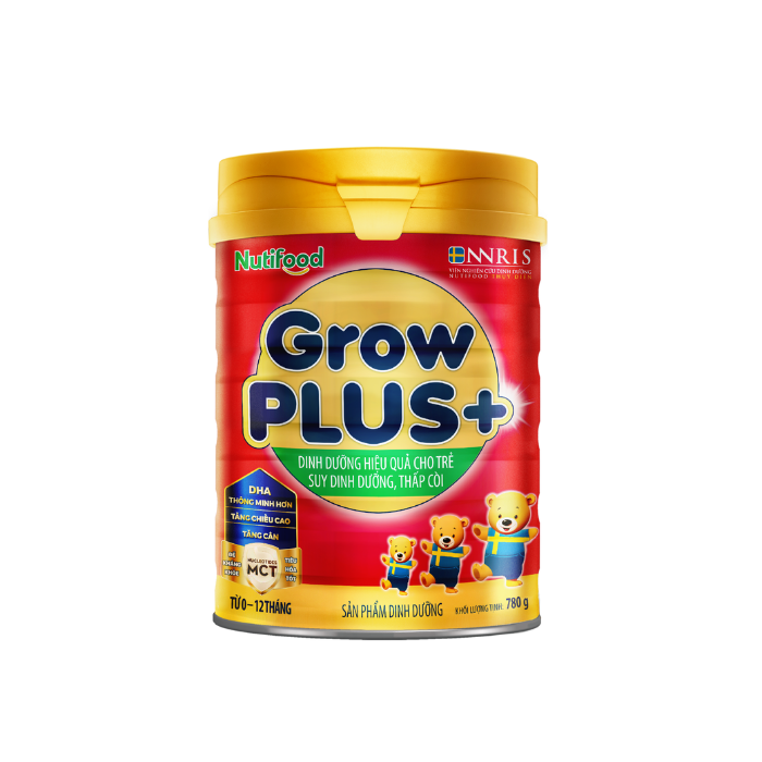Sữa bột Nutifood Growplus 0+ 780g cho trẻ từ 0-12 tháng tuổi