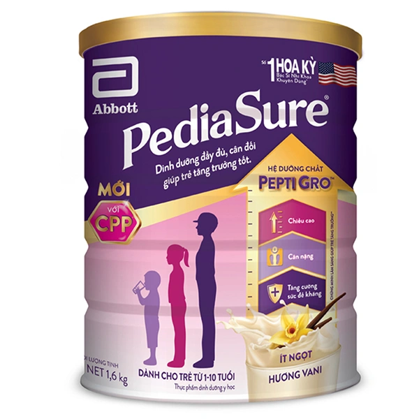Sữa bột Abbott PediaSure 1.6kg cho trẻ từ 1-10 tuổi