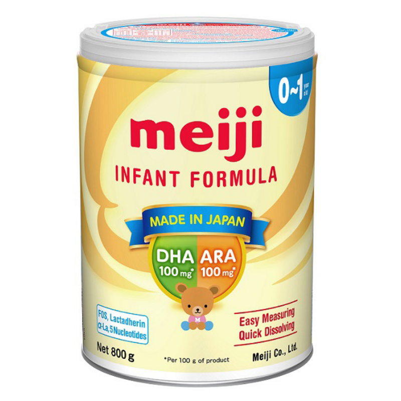 Sữa bột Meiji Infant Formula 800g từ 0-1 tuổi phát triển toàn diện (lon)
