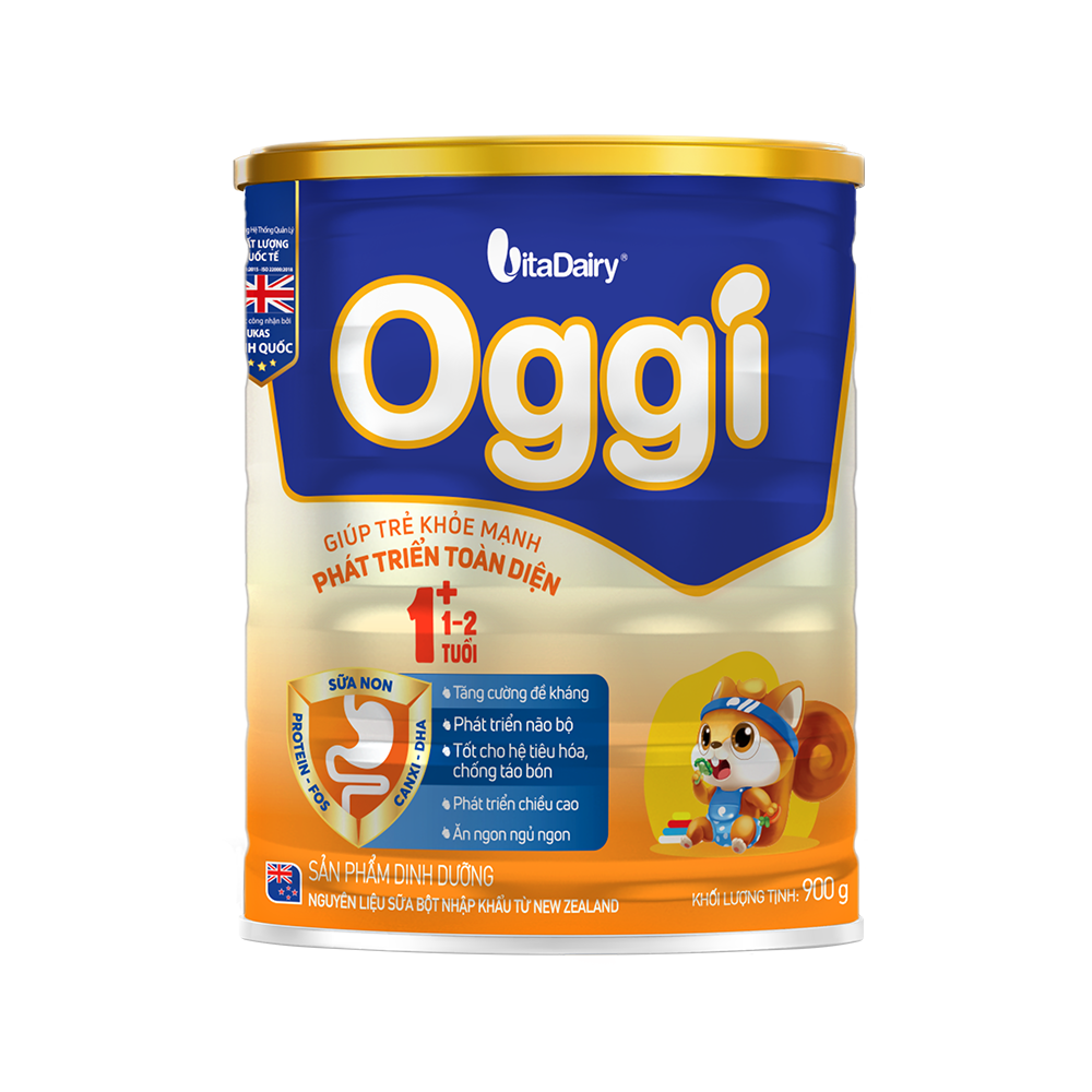 Sữa bột Oggi 1+ 900g cho trẻ từ 1-2 tuổi