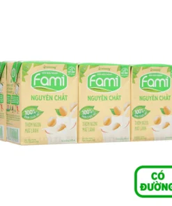 Sữa Đậu Nành Vinasoy Fami Nguyên Chất Lốc 6 Hộp 200ml