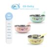 Bộ Bát Ăn Dặm Inox Cho Bé GB-Baby Chính Hãng Tặng Kèm Thìa Cùng Màu