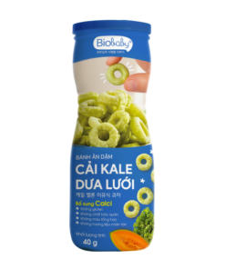 Bánh ăn dặm Biobaby – Vị cải kale & dưa lưới hũ 40g