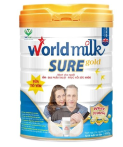 Sữa tổ yến dinh dưỡng phục hồi sức khỏe World Milk Sure Gold 900g