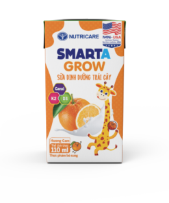Sữa dinh dưỡng trái cây Nutricare Smarta Grow hương cam 110ml (dạng lốc 4 hộp)