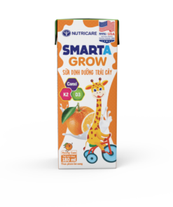 Sữa dinh dưỡng trái cây Nutricare Smarta Grow hương cam 180ml (dạng lốc 4 hộp)