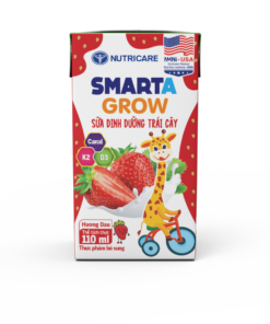 Sữa dinh dưỡng trái cây Nutricare Smarta Grow hương dâu 110ml (dạng lốc 4 hộp)