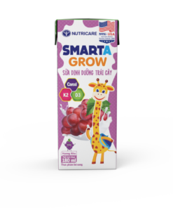 Sữa dinh dưỡng trái cây Nutricare Smarta Grow hương nho 180ml (dạng lốc 4 hộp)