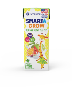 Sữa dinh dưỡng trái cây Nutricare Smarta Grow hương trái cây nhiệt đới 180ml (dạng lốc 4 hộp)