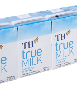 Sữa tươi TH true Milk ít đường 110ml (Lốc 4 hộp)