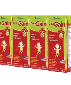 Sữa uống dinh dưỡng Colos Gain 180ml, lốc 4 hộp (trên 1 tuổi)