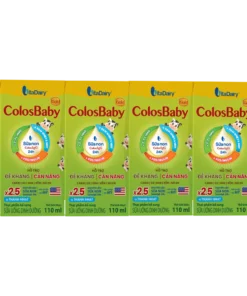 Sữa uống dinh dưỡng Colosbaby 110ml, lốc 4 hộp (trên 1 tuổi)