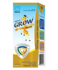 Sữa dinh dưỡng Abbott Grow Gold hương vani 180ml (dạng lốc 4 hộp)