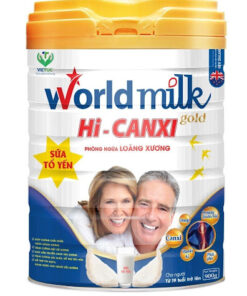 World Sữa tổ yến bổ sung canxi World Milk Hi-Canxi Gold 900g – hỗ trợ phòng ngừa loãng xương