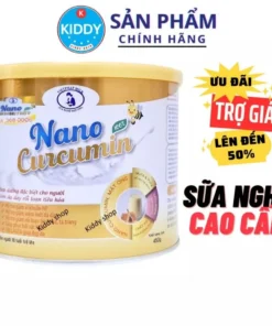 Sữa nghệ Nano Curcumin giúp giảm đau dạ dày, tá tràng, vi khuẩn HP, làm đẹp da 450g