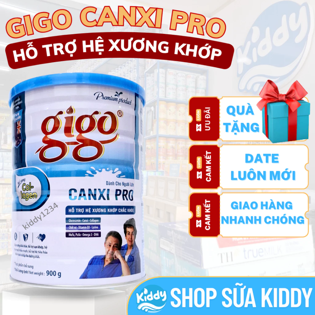 Sữa Canxi Gigo Canxi Pro lon 900g
