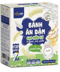 PRINNEST Bánh Gạo Organic Vị Nguyên Bản 30g 7+