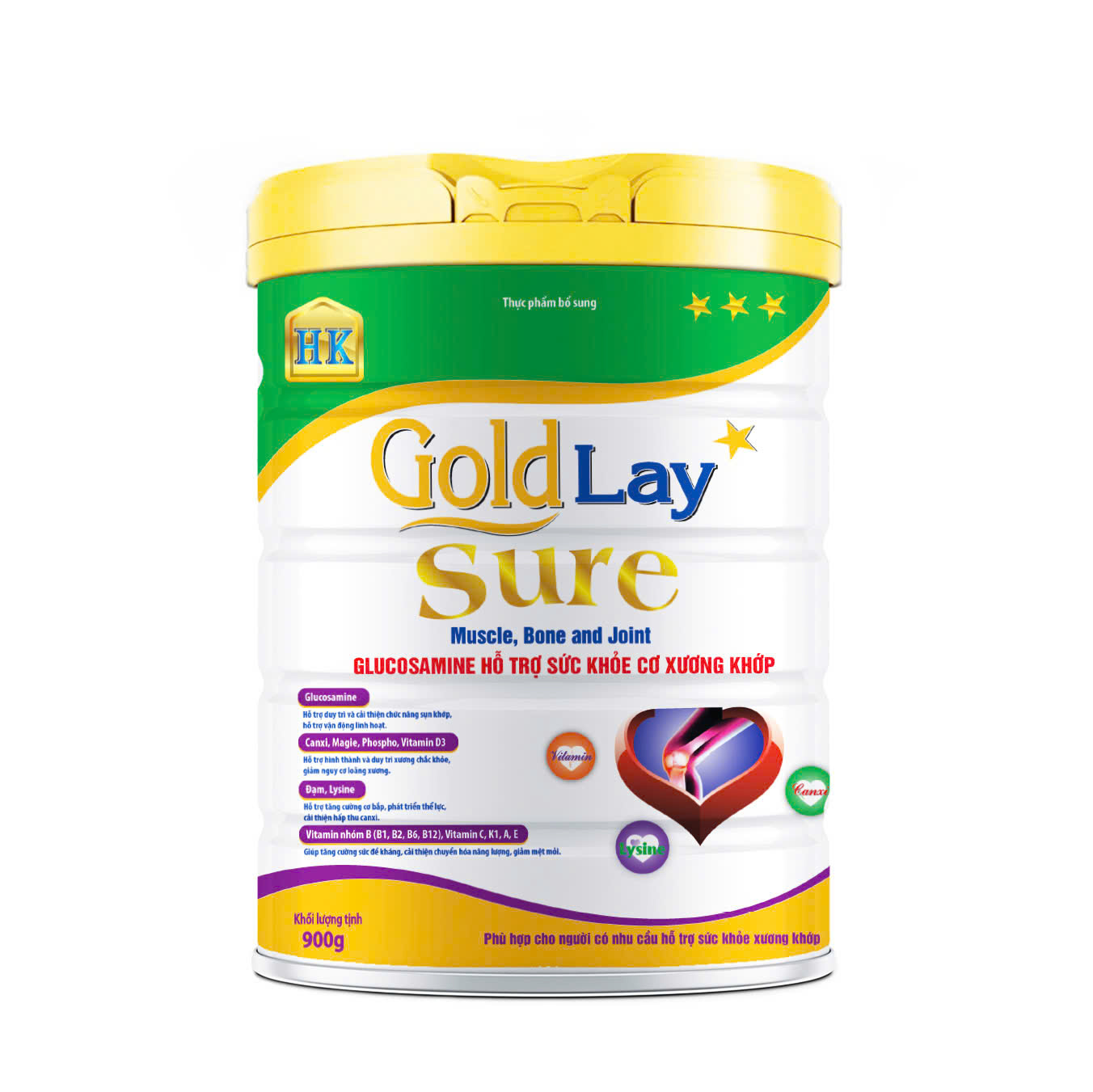 Sữa Cơ Xương Khớp cho người già Goldlay Sure 900g
